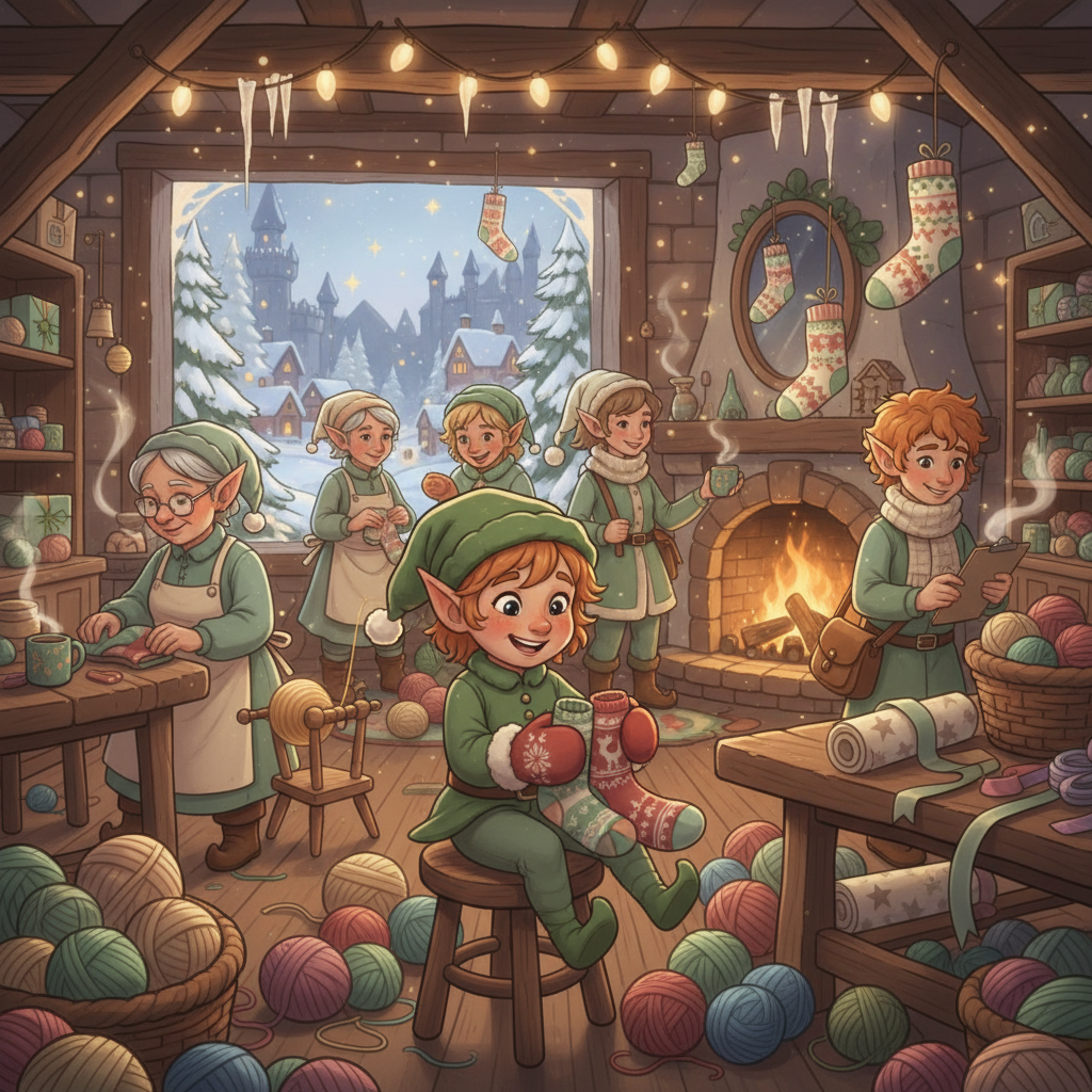 Sock Workshop Wonderland - Jabali AI Poster