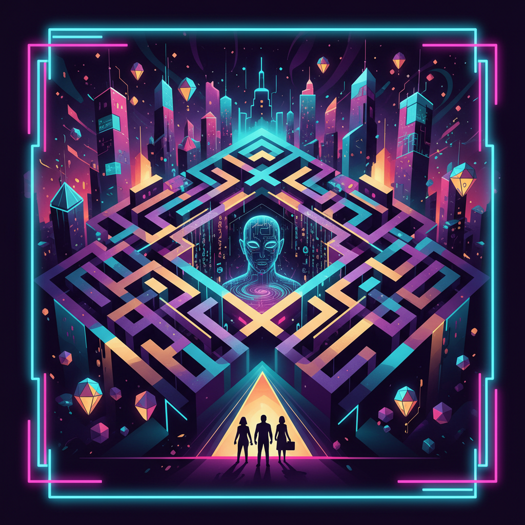 Code Maze Neon Run - Branching Interactive Story by Jabali AI