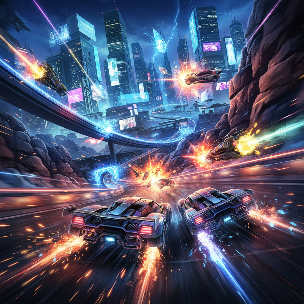 Neon Velocity: Combat Circuit - 3D Racing by Jabali AI