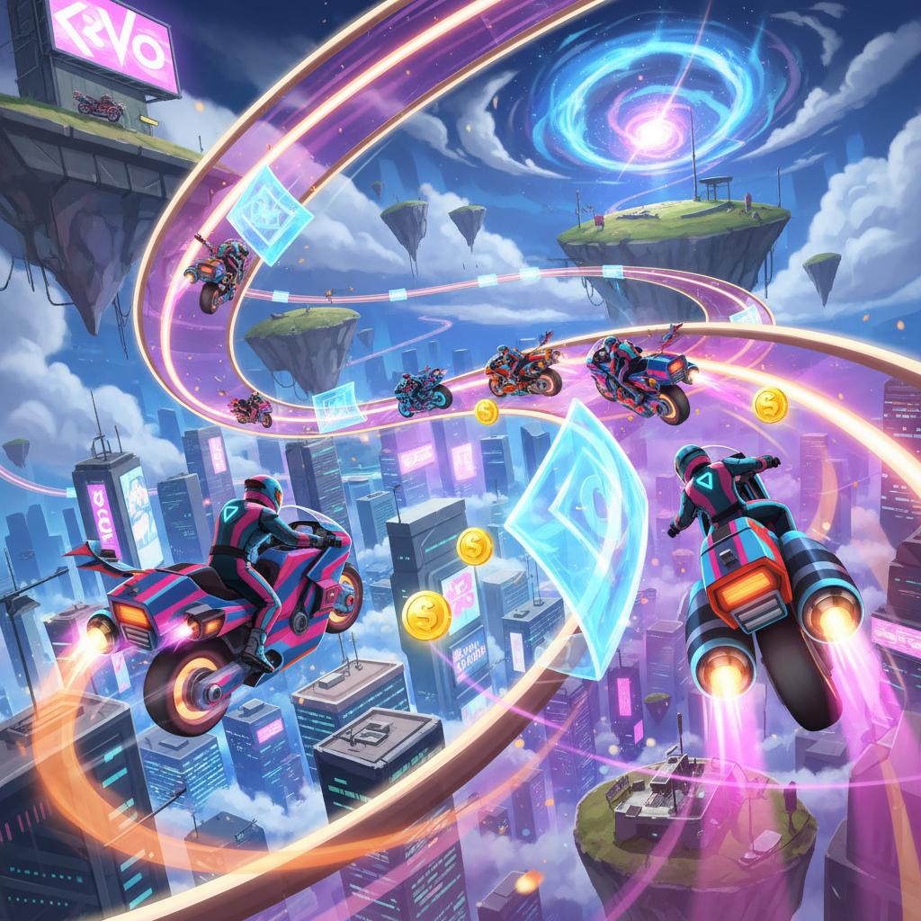 Sky Riders: Neon Rivals - 3D Racing by Jabali AI
