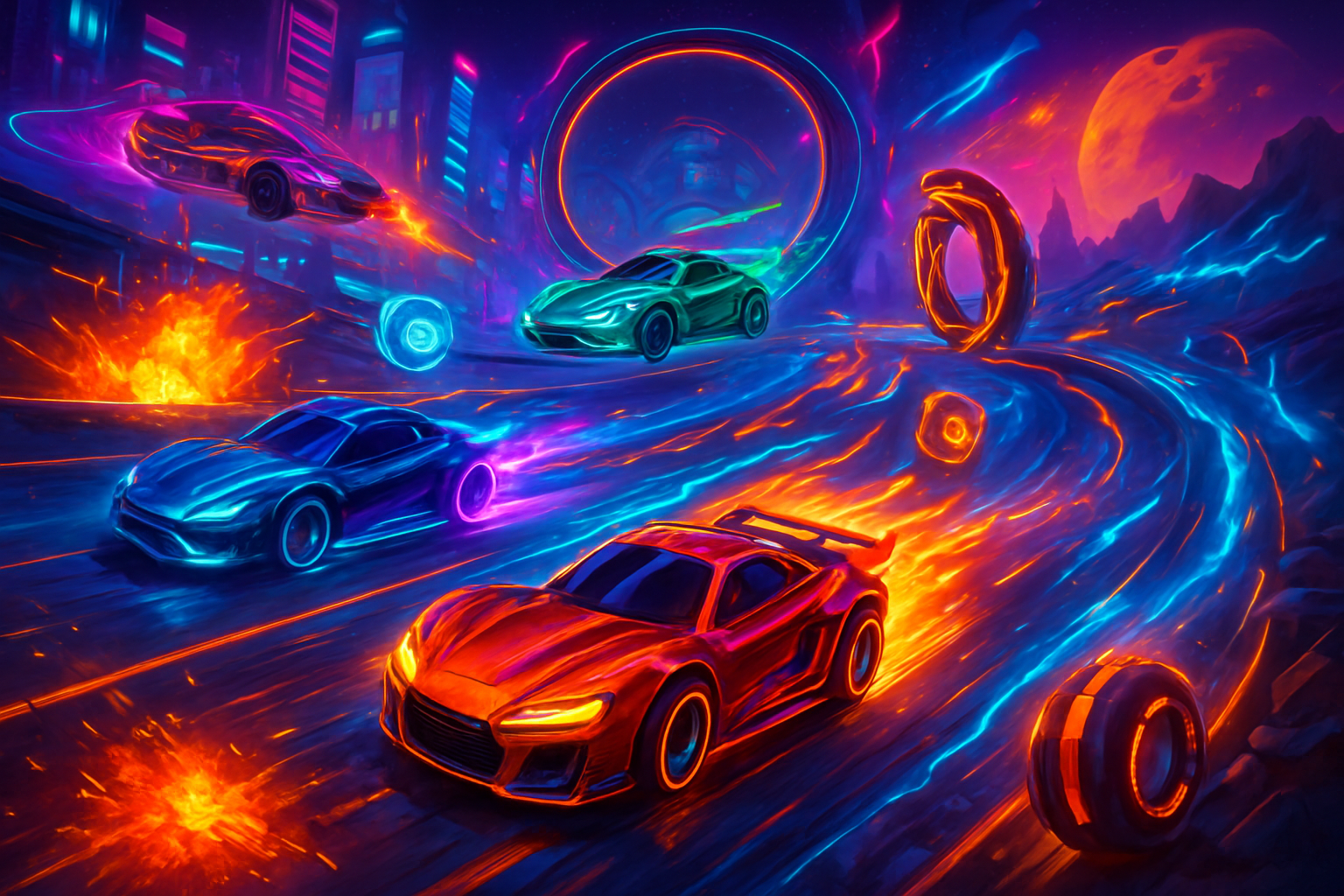 Neon Supremacy: Combat Racing - 3D Racing by Jabali AI