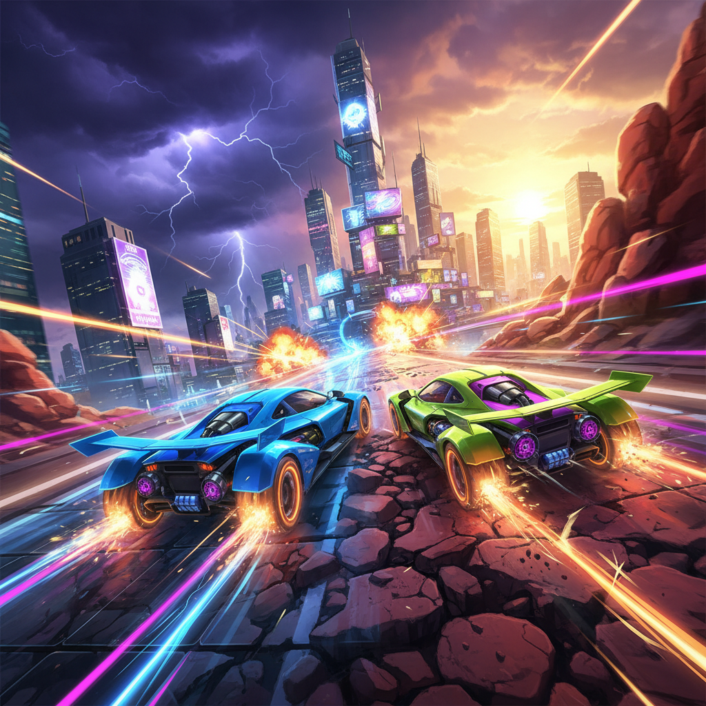 Neon Rivals: Turbo Showdown - 3D Racing by Jabali AI