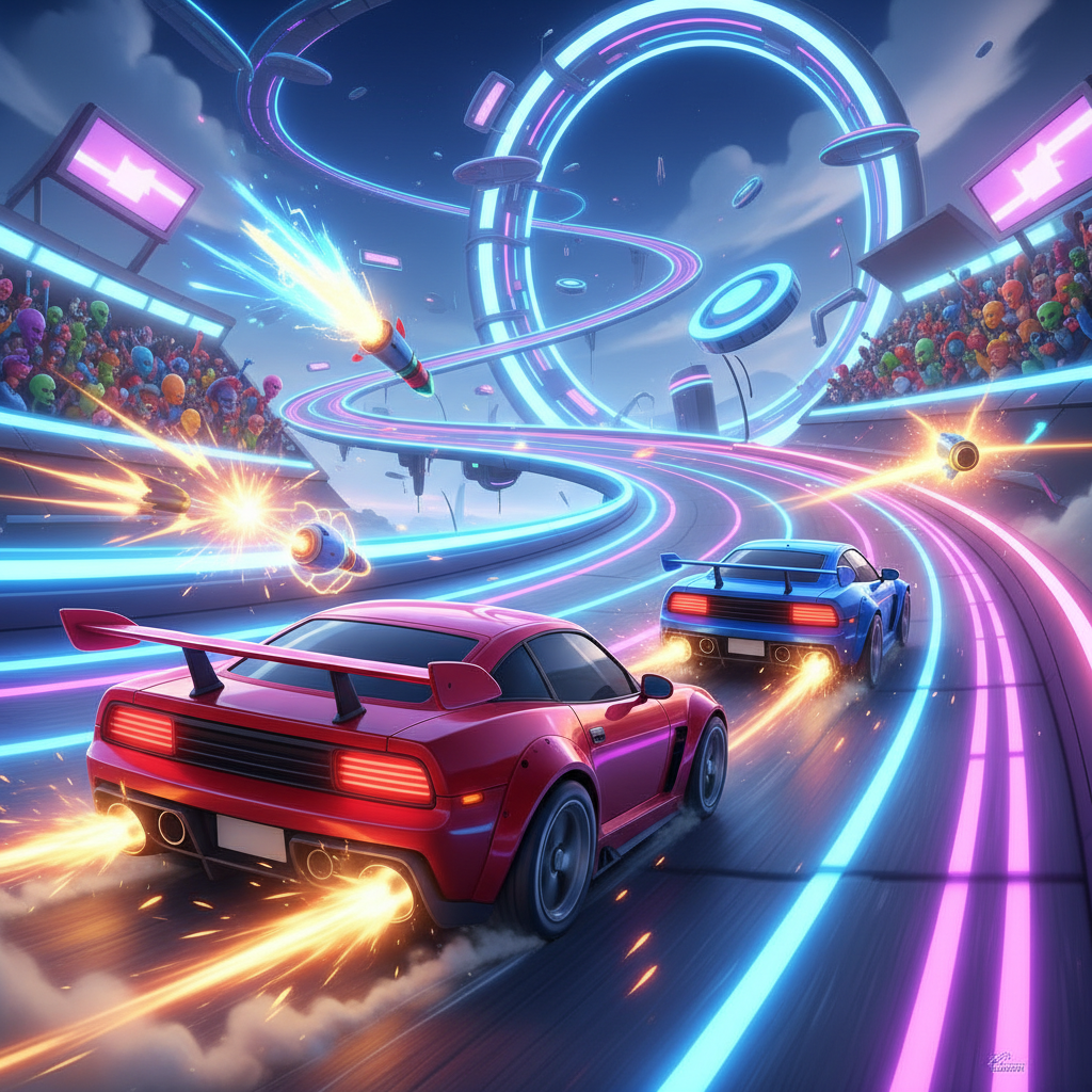 Neon Turbo Rumble - 3D Racing by Jabali AI