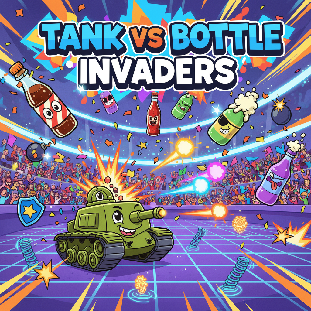 Tank vs Bottle Invaders - Fixed Shooter Arcade by Jabali AI
