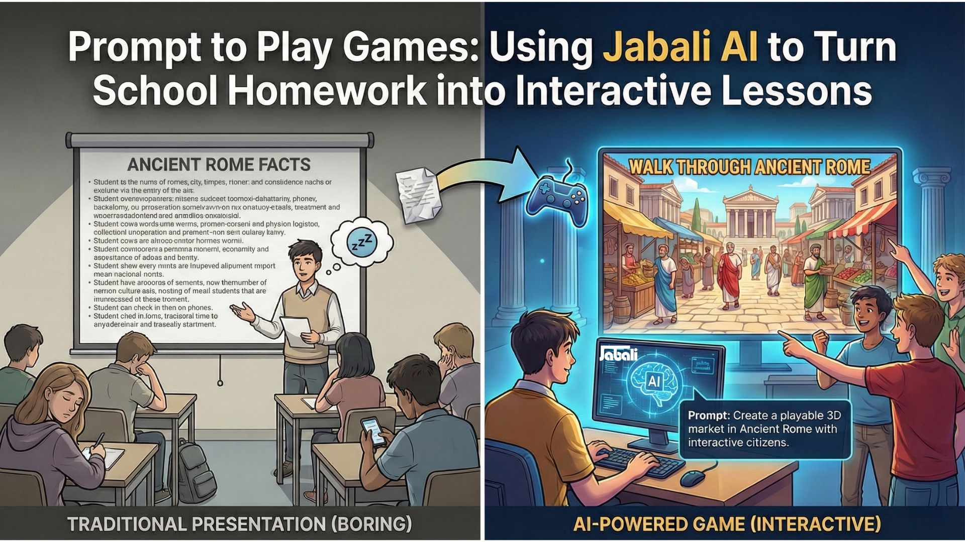 Prompt to Play Games: Using Jabali AI to Turn School Homework into Interactive Lessons