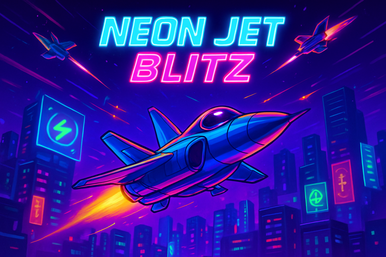 Neon Jet Blitz - Fixed Shooter Arcade by Jabali AI