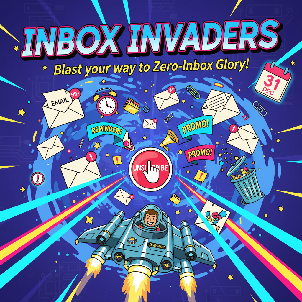 Inbox Invaders - Fixed Shooter Arcade by Jabali AI