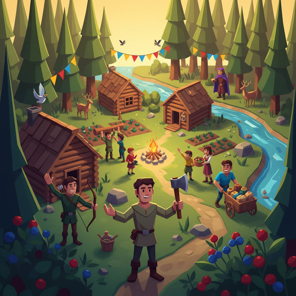 Wilderness Village - Jabali AI Poster