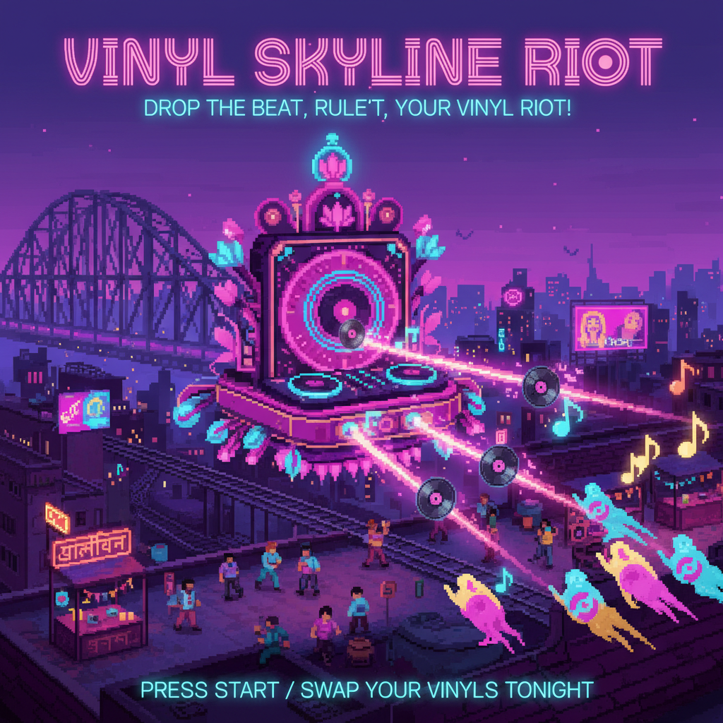 Vinyl Skyline Riot - Fixed Shooter Arcade by Jabali AI