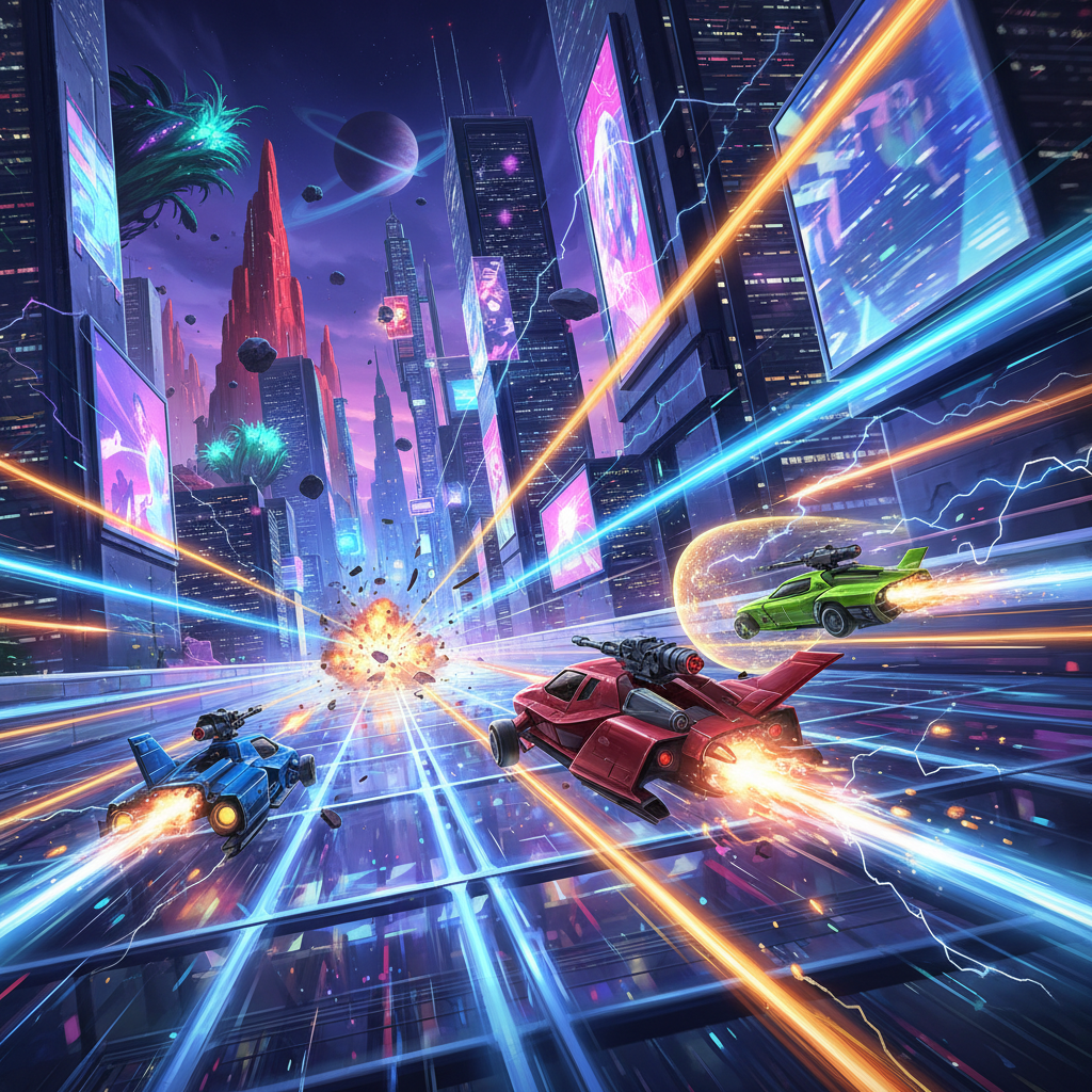 Neon Velocity: Combat Circuit - 3D Racing by Jabali AI