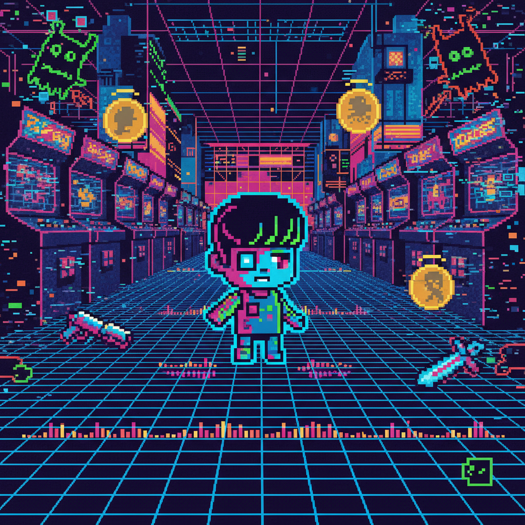 Glitchgroove Arcade - Dungeon Crawler RPG by Jabali AI