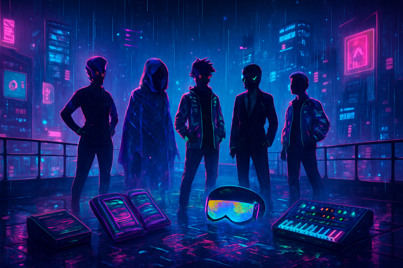 Neon Shadows: Midnight Ops - Trivia Game by Jabali AI
