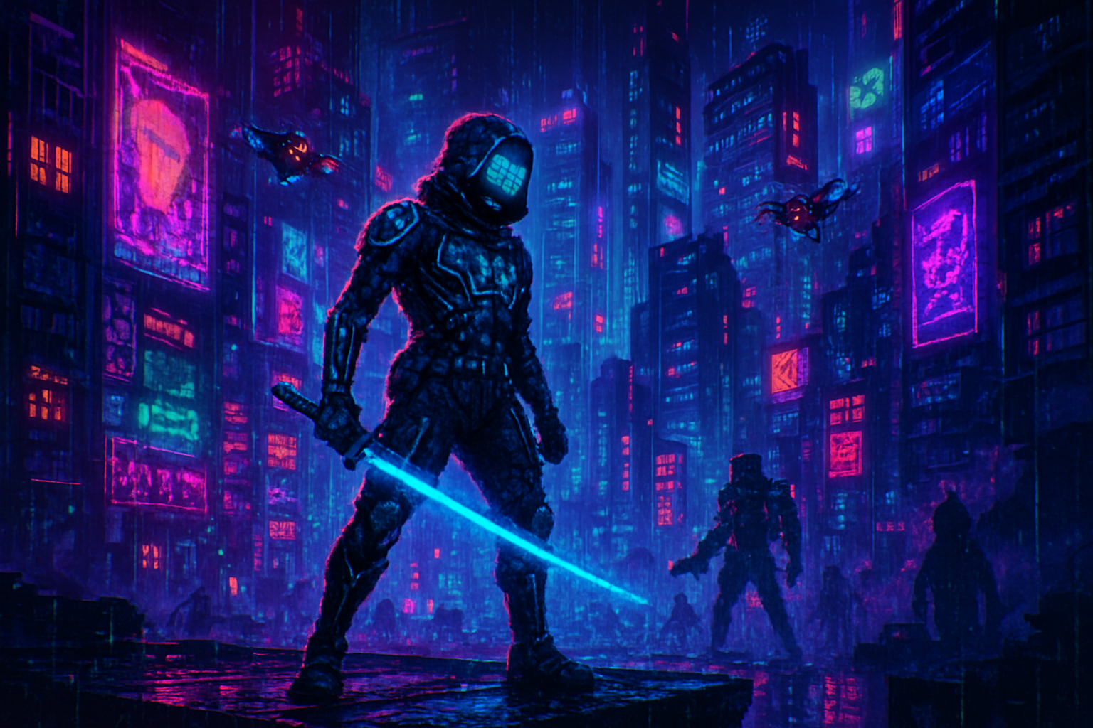 Neon Machine Uprising - Dungeon Crawler RPG by Jabali AI