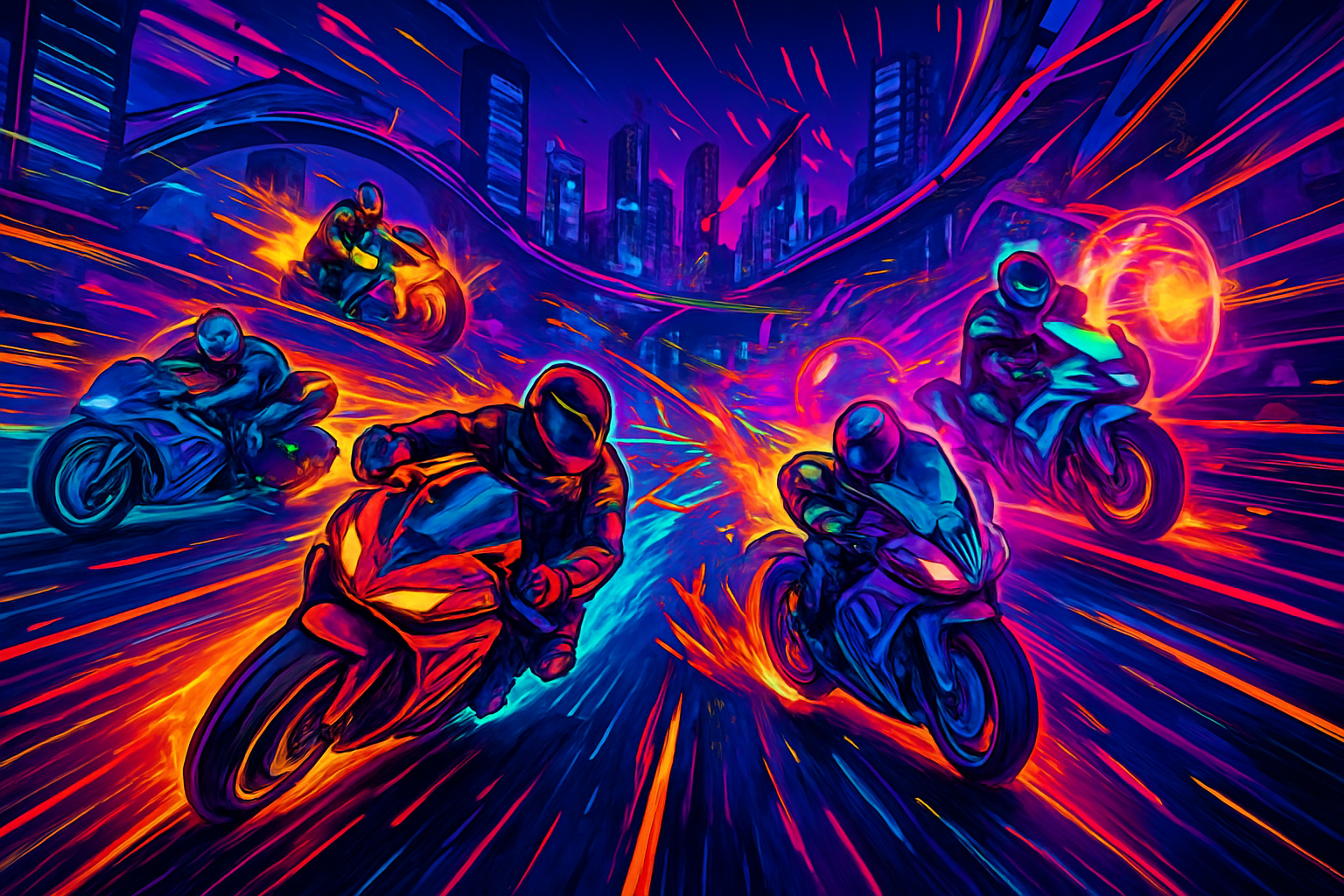 Neon Riders: Turbo Combat - 3D Racing by Jabali AI