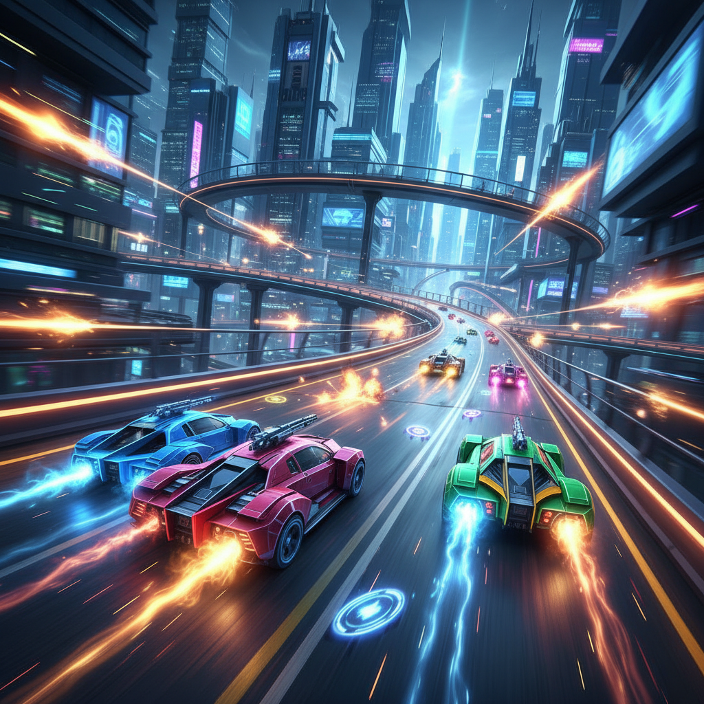 Neon Velocity: Combat Circuit - 3D Racing by Jabali AI