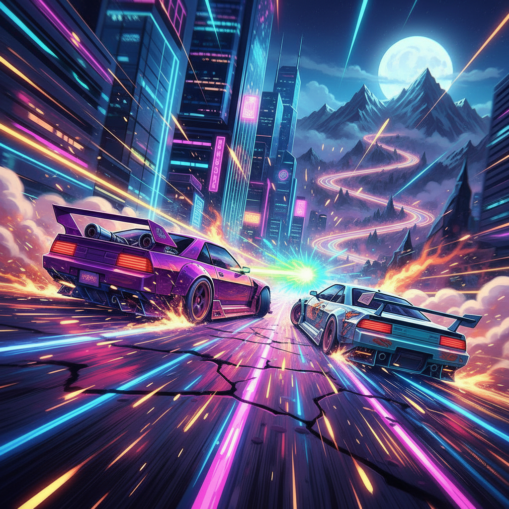 Neon Drift Rivals - 3D Racing by Jabali AI