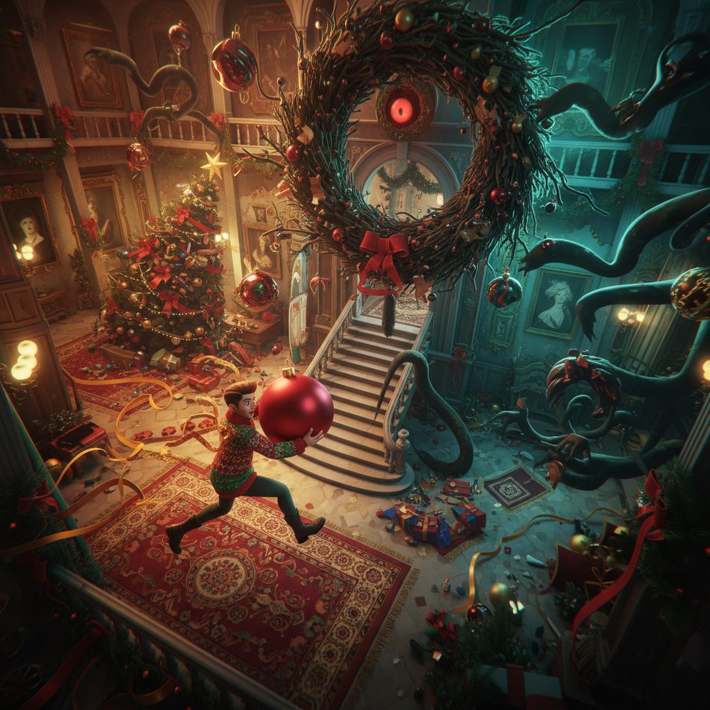 Deck the Halls, Dread the Wreath - Monster Chase by Jabali AI