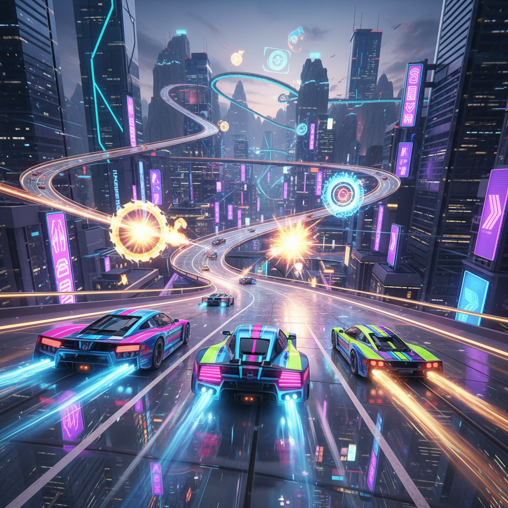Neon Velocity: Combat Circuit - 3D Racing by Jabali AI