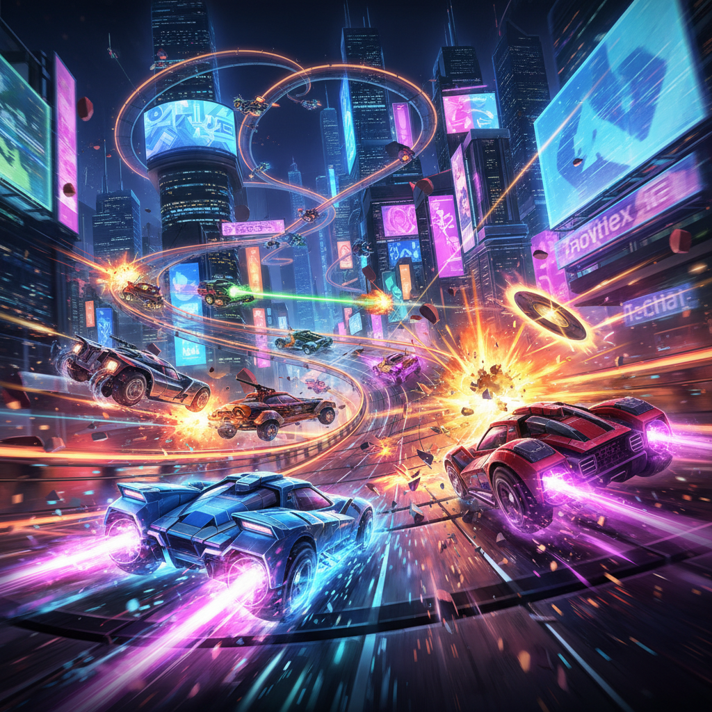 Neon League: Turbo Combat - 3D Racing by Jabali AI