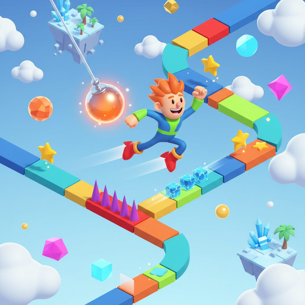 Neon Geometry Quest - Rhythm Platformer by Jabali AI