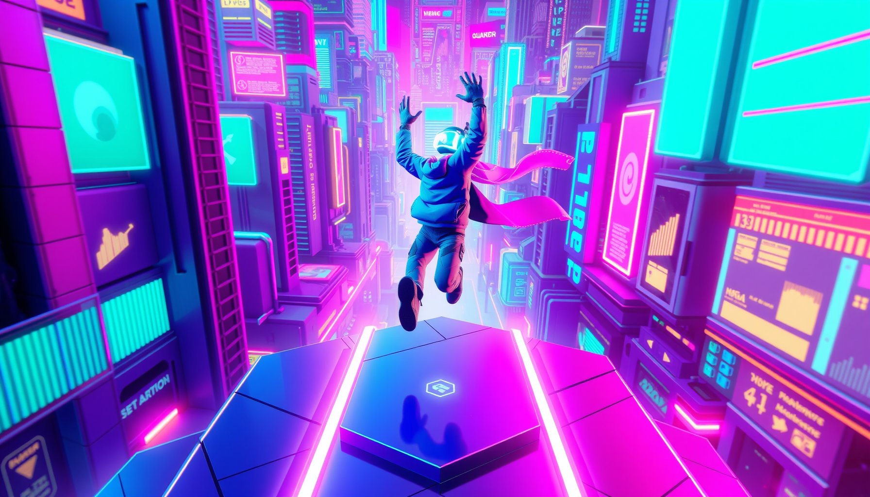 Quantum Beatwave City - Rhythm Platformer by Jabali AI