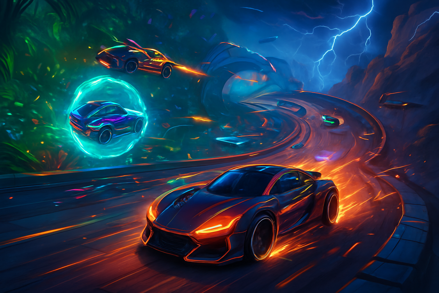 Neon Rivals: Turbo Clash - 3D Racing by Jabali AI