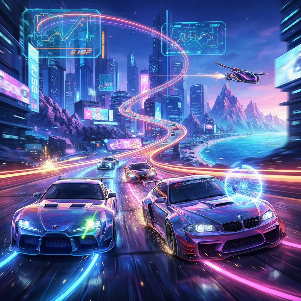 Neon Rivals: Turbo Combat - Jabali AI Poster