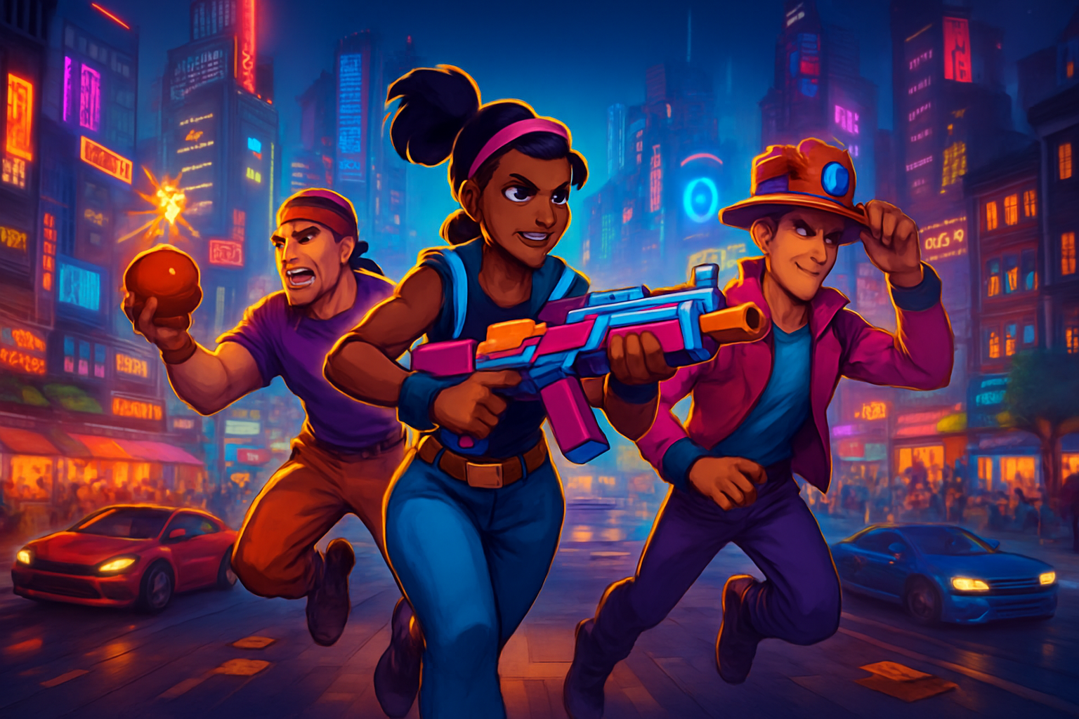 Neon City Rampage - 3D Open World by Jabali AI