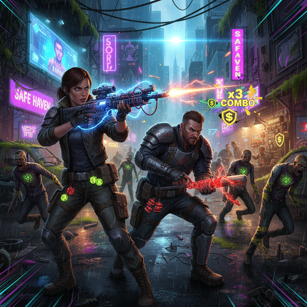 Neon District Rampage - Directional Shooter by Jabali AI
