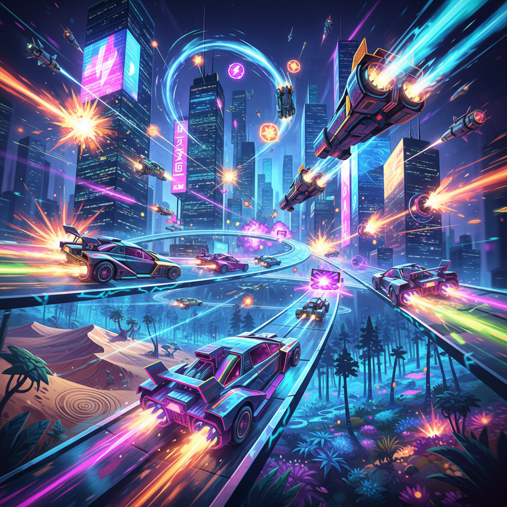 Neon Rivals: Turbo Combat - 3D Racing by Jabali AI