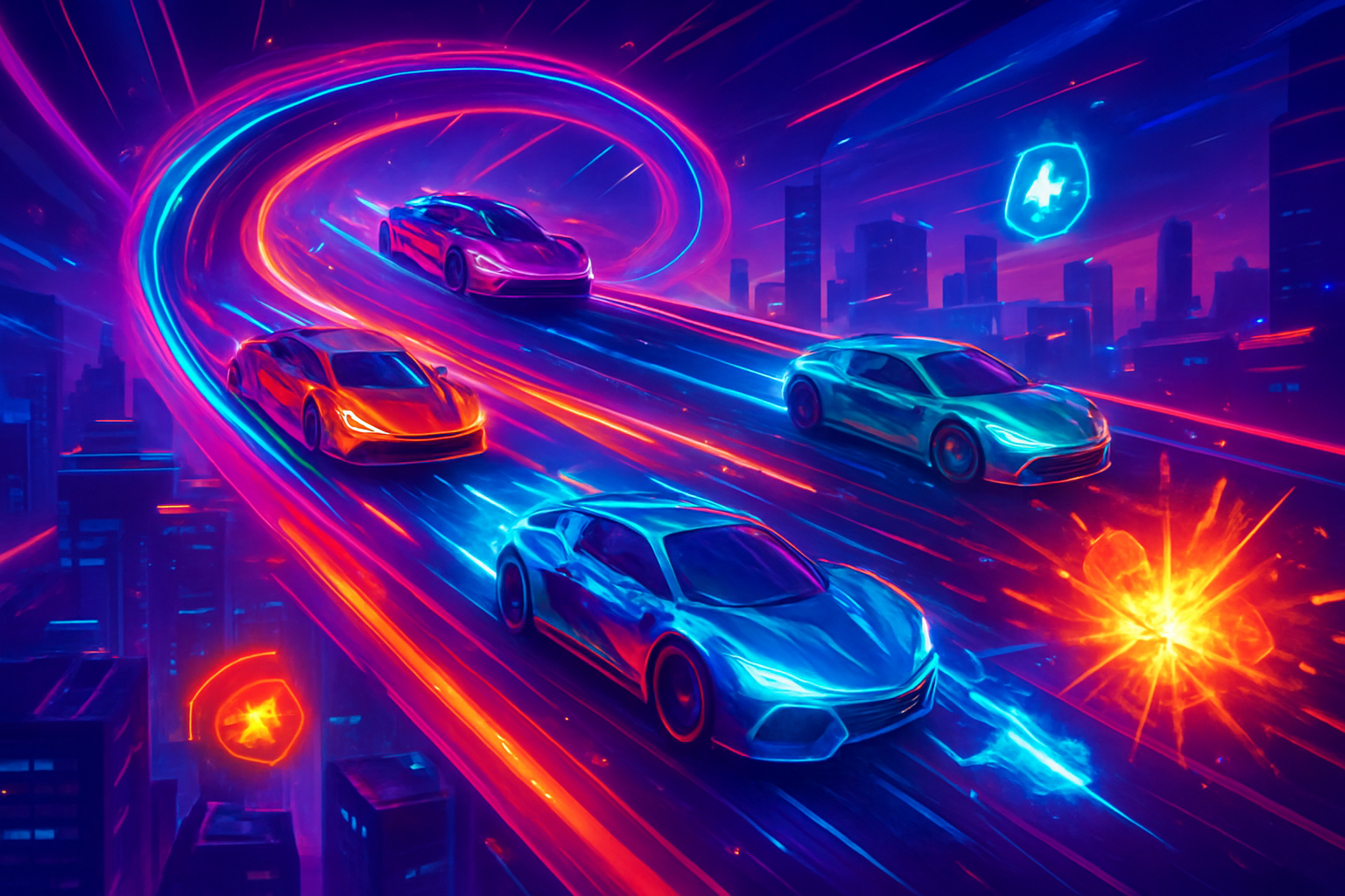 Neon Velocity: Hyperdrive - 3D Racing by Jabali AI