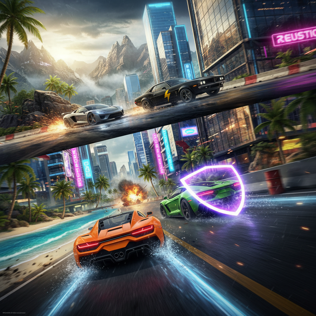 Turbo Rivals: Road Warfare - 3D Racing by Jabali AI