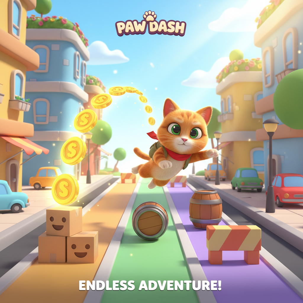 Kitty Dash - 3D Open World by Jabali AI