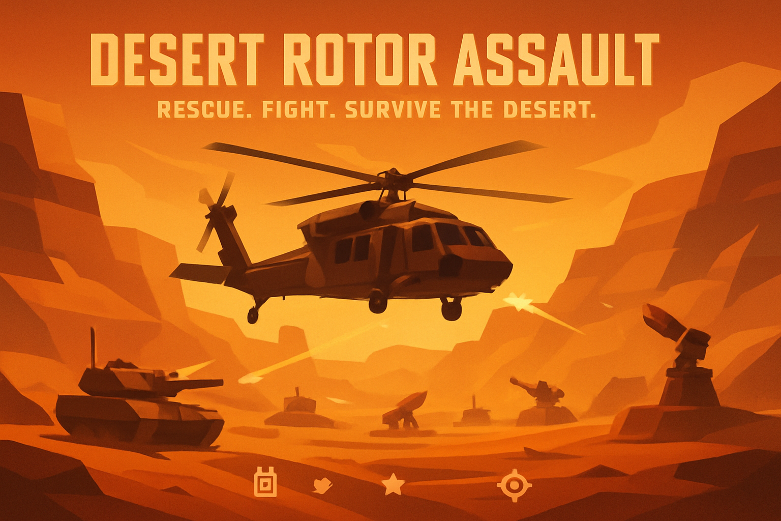 Desert Rotor Assault - Fixed Shooter Arcade by Jabali AI