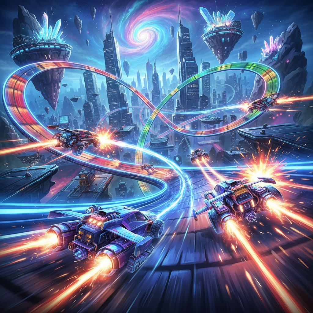 Neon Velocity: Battle Circuit - 3D Racing by Jabali AI
