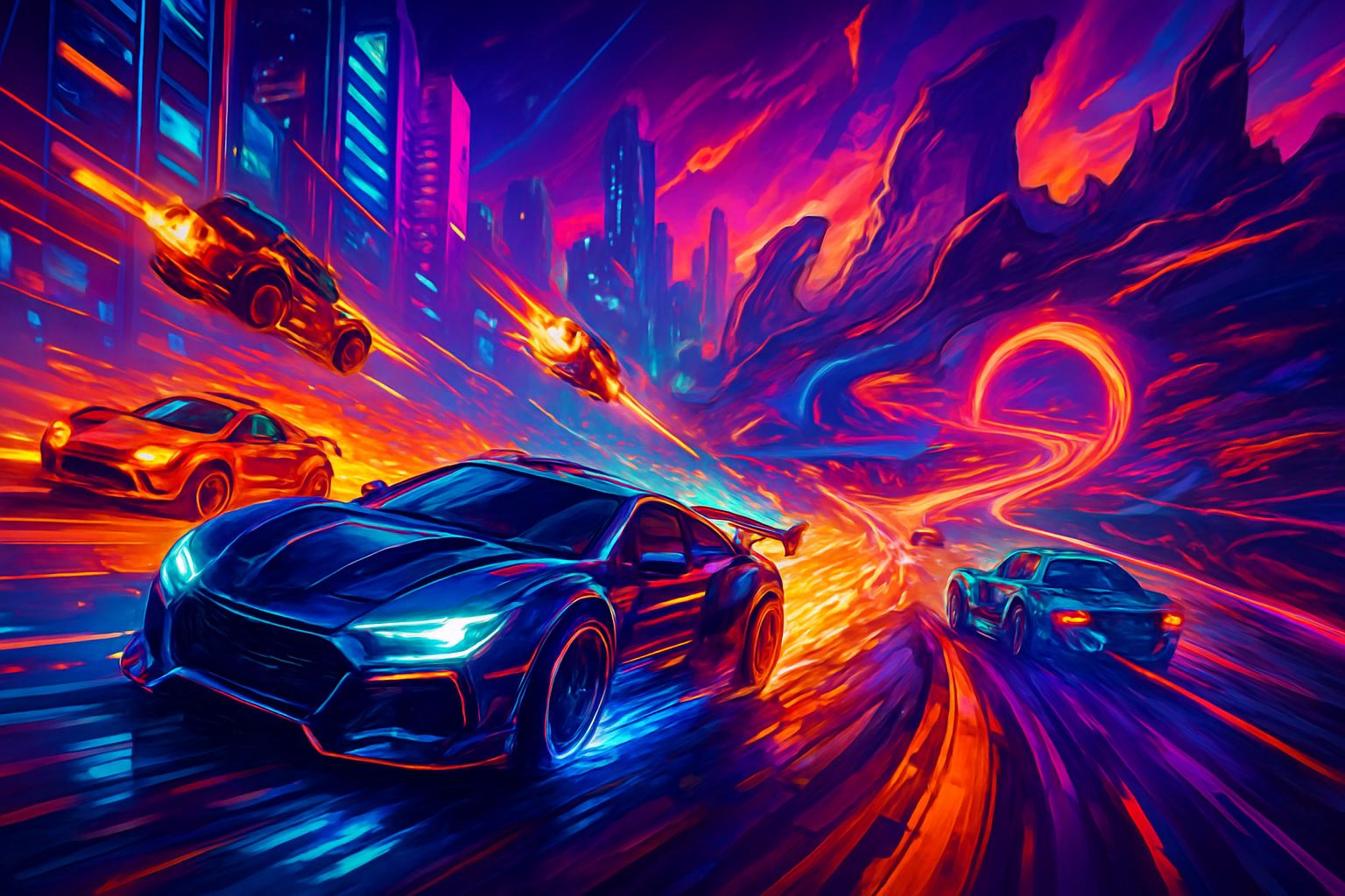 Neon Velocity: Combat Racing - 3D Racing by Jabali AI